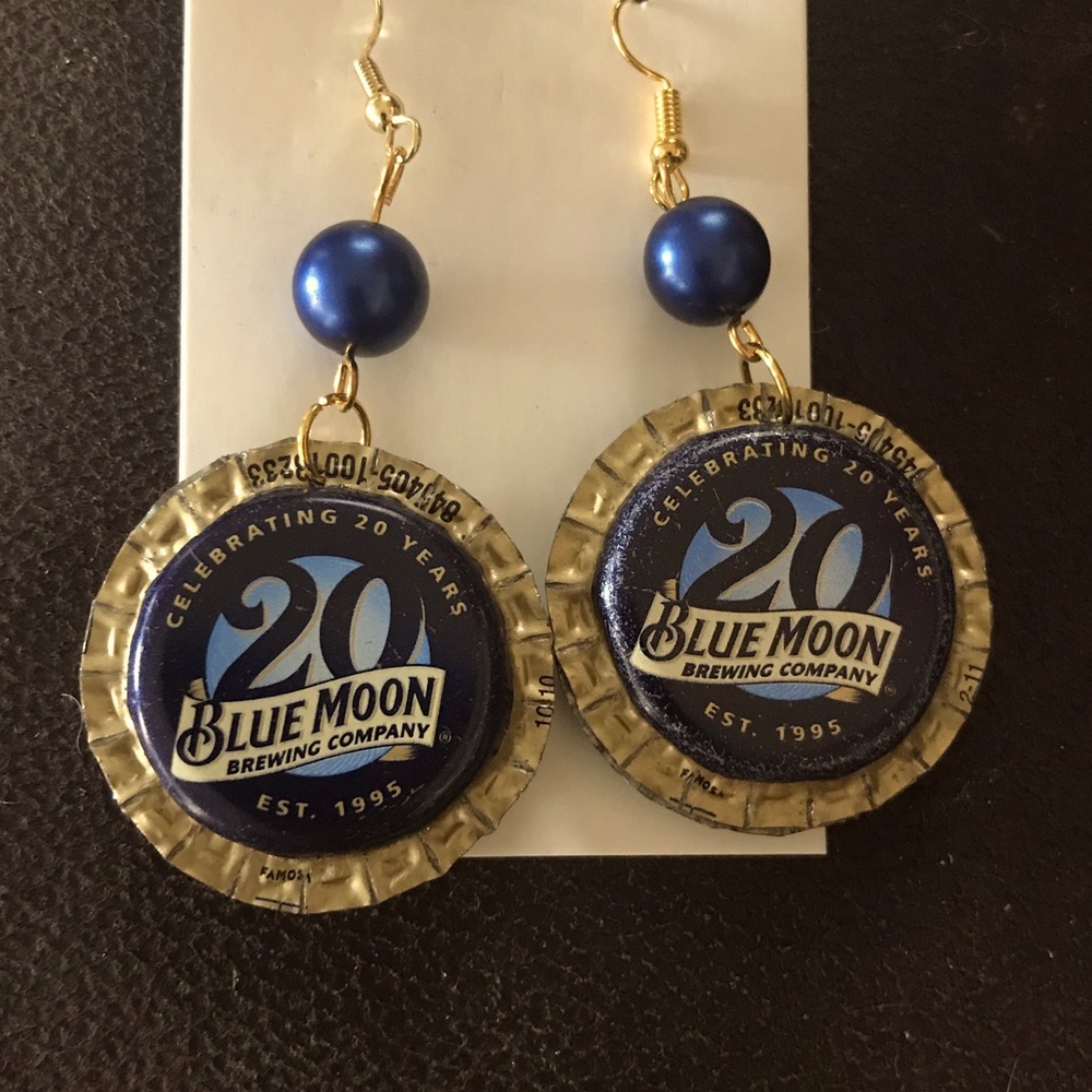 Blue moon earrings